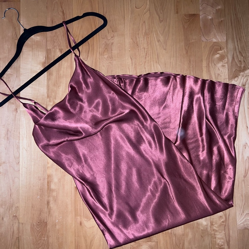 Shona Joy - Bias Cowl Midi Slip Dress in Terracotta - Picture 7 of 7